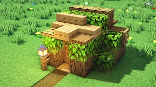 ⚒️ Minecraft : How To Build a Small Survival Wooden House_마인크래프트 건축 : 작은 생존 나무 집 만들기