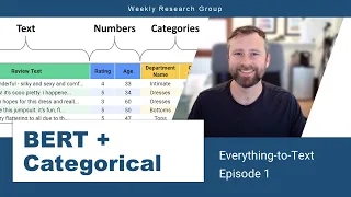 BERT + Categorical Features - Ep. 1 - Everything-to-Text