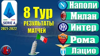 Футбол. Обзор Серия А 8-Тур.  Чемпионат Италии 21-2022 Результаты. Первое поражение Интера в сезоне