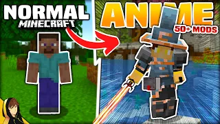 Turning MINECRAFT into an ANIME / RPG with CRAZY MODS?!? [+Download]