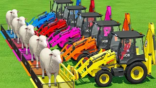 SHEEP TRANSPORTING WORK WITH JCB ! JCB OF COLORS IN FS22 ! FARMING SIMULATOR 22 |