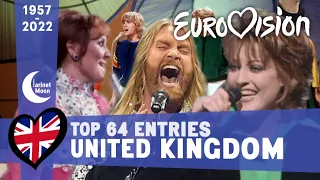 TOP 64 🇬🇧 United Kingdom in Eurovision by Results (1957-2022)