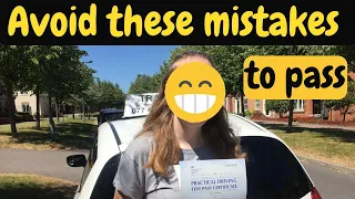 Avoid these mistakes to help you pass the driving test!