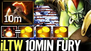🔥 iLTW 10min Fury + Power Tread — 100% Max Speed Fast Farm Troll Warlord WTF Dota 2 Pro