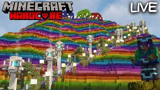 Building a Custom Wool Mountain in Hardcore Minecraft - Survival Let's Play 1.20