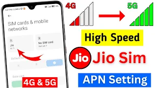 Jio New APN Settings | Jio Sim Network Problem Solve | Jio Internet Speed Slow Problem | Jio