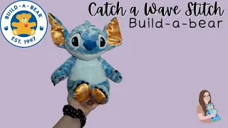 NEW stitch plush at build-a-bear | build a bear with me and disney catch a wave stitch plush review