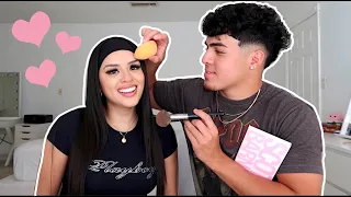 my boyfriend does my makeup