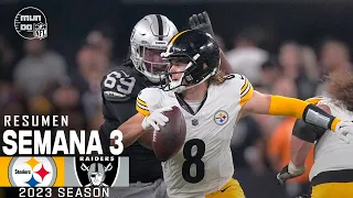 Pittsburgh Steelers vs. Las Vegas Raiders | Semana 3 NFL 2023 | Resumen Highlights | 24 Sep, 23