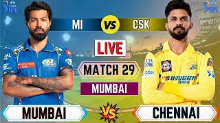 Live MI Vs CSK 29th T20 Match | Cricket Match Today | CSK vs MI live 1st innings #live