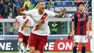 bologna roma 1 - 2 highlights all goals kolarov - sansone - dzeko 22/09/2019