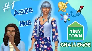 Watch me try Deligracy's Tiny Town Challenge! 🏠 Sims 4 💙 Azure Hue - Blue - Episode 1