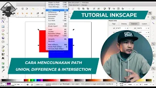 Tutorial inkscape | Path Union, difference & intersection #1