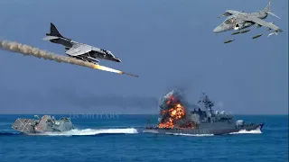 U.S. AV-8B Harrier Attacks Rebel Ships in the Red Sea