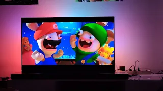 Philips 48OLED907 AMBILIGHT mode jeu (Mario + The Lapins Crétins: Sparks of Hope)