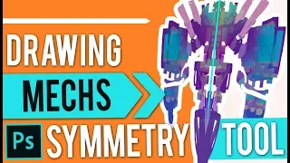Drawing Robots with the PHOTOSHOP SYMMETRY TOOL