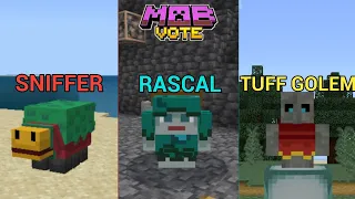 Minecraft Mob Vote 2022 | SNIFFER, RASCAL, TUFF GOLEM