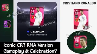 Iconic Moment Cristiano Ronaldo Real Madrid Version First Gameplay & Celebration | PES 2021 Mobile