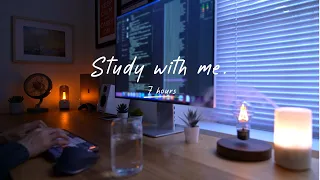 7-Hour Study with Me | Pomodoro Timer, Lofi Relaxing Music | Day 120