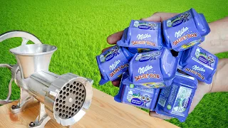 Milka Secret Box vs Meat Grinder. ASMR Experiment.