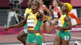 Elaine thompson herah wins gold medal at the Olympics 2021 | Woman's 100m Semi-Final