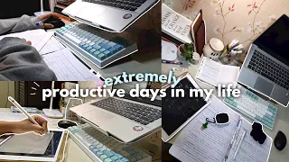 *extremely* PRODUCTIVE DAYS IN MY LIFE | no sleep | 30 hours study vlog 🌱