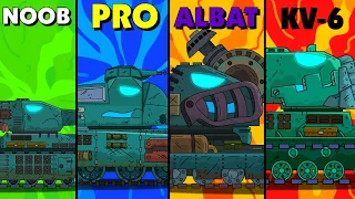 Эволюция Гибридов NOOB vs PRO vs ALBAT vs KV-6 - Мультики про танки