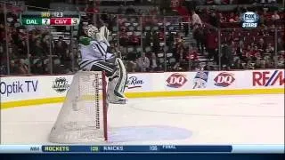 November 14 2013   Kari Lehtonen on top of his net