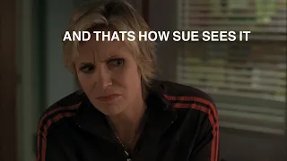 Sue Sylvester being the funniest character on glee for 4 minutes (season one)