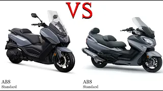 Sym Maxsym 400 vs Suzuki AN 650 Burgman Test specification comparison