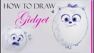 HOW TO DRAW GIDGET - 7 sketches in SPEED DRAWING (The secret life of Pets)