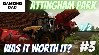 WAS IT WORTH IT FIRST POTATO HARVEST! #fs22 #attinghampark #youtube #gameingdad #jcb #masseyferguson