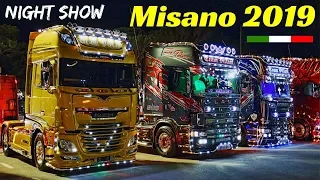 Misano 2019 Camion Decorati/Custom Trucks Night Show - Weekend del Camionista - V8 Open Pipes Sound!