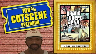 GTA San Andreas 100% Speedrun with ALL CUTSCENES!