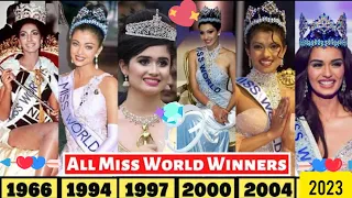 👑All Miss World Winner By Years  |1951-2023 |Beautiful girls of the world🌎