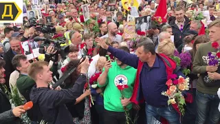 Крики Слава президенту Путину на Аллее Славы в Одессе