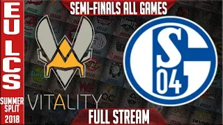 Vitality vs FC Schalke 04 Full Series - EU LCS Playoffs Semi-finals Summer 2018 - SPY vs S04