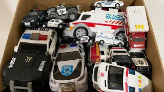 All Rescue Police Cars,  Ambulances Minicar Reverse Run on Minislope. Test Drive for Emergency Run!