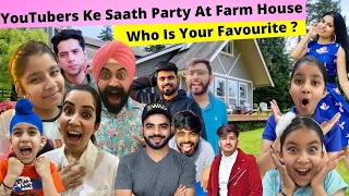 YouTubers Ke Saath Party At Farm House - Who Is Your Favourite ? | RS 1313 VLOGS