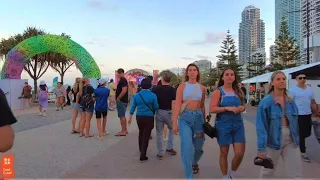 [4k] Surfers Paradise Walk Tour on Springtime Festival 3 Sep 2023 | Gold Coast | QLD | Australia