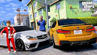 РЕАЛЬНАЯ ЖИЗНЬ В GTA 5 - ШКОЛЬНИК БЕЗ ПРАВ НА МЕРСЕДЕСЕ ВРЕЗАЛСЯ В МОЮ BMW M5 F90! 🌊ВОТЕР