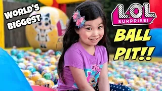 OUR 2ND LOL SURPRISE BALL PIT! ALL Series 3 + 2 + 1 Pets GOLD Balls Found! GIANT LOL Confetti Pop