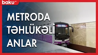 Sərnişin qatar yoluna düşdü - Baku TV