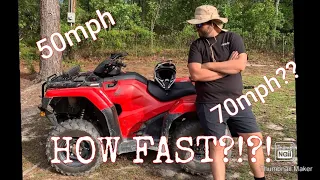 how FAST is the Honda rancher 420 ?? pushing her to the MAX!!