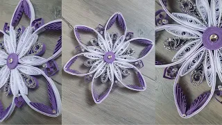 DIY - Stern / Blume aus Papier basteln mit der Quilling - Technik