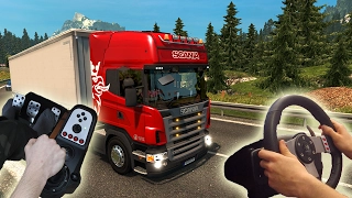 ★Scania R2008 - Euro Truck Simulator 2 with Logitech G27 | Wheel/feet camera #13