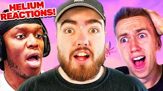 Reacting to THE HELIUM SONG Reactions with Miniminter! (KSI, Crypt & More!)