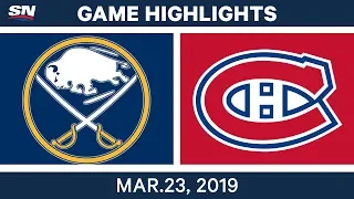 NHL Game Highlights | Sabres vs. Canadiens – March 23, 2019