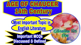 THE AGE OF CHAUCER 14th CENTURY (1340 - 1400).