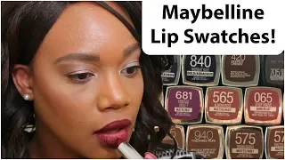 LIP SWATCHES! My Maybelline Lipstick Color Sensational Collection